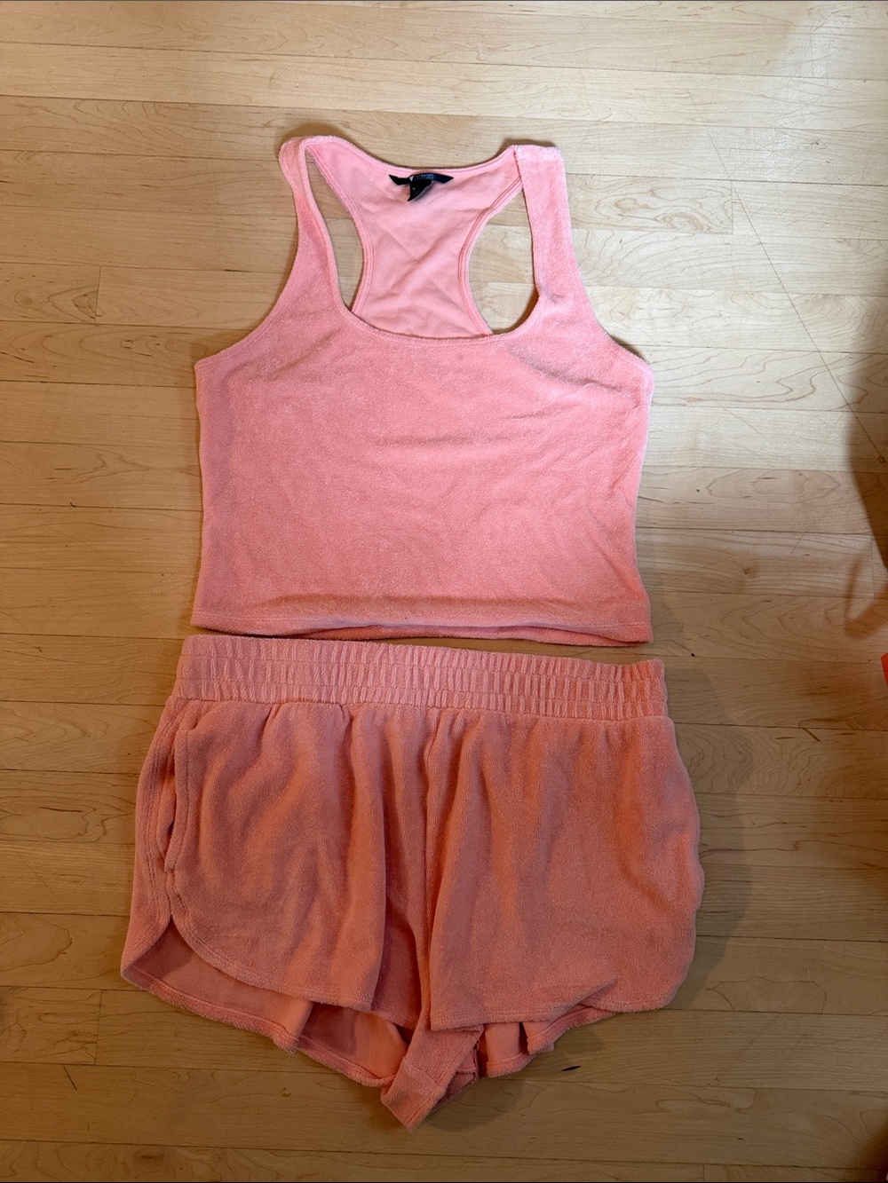Victoria's Secret Pink Terry Racerback Tank & Shorts Set